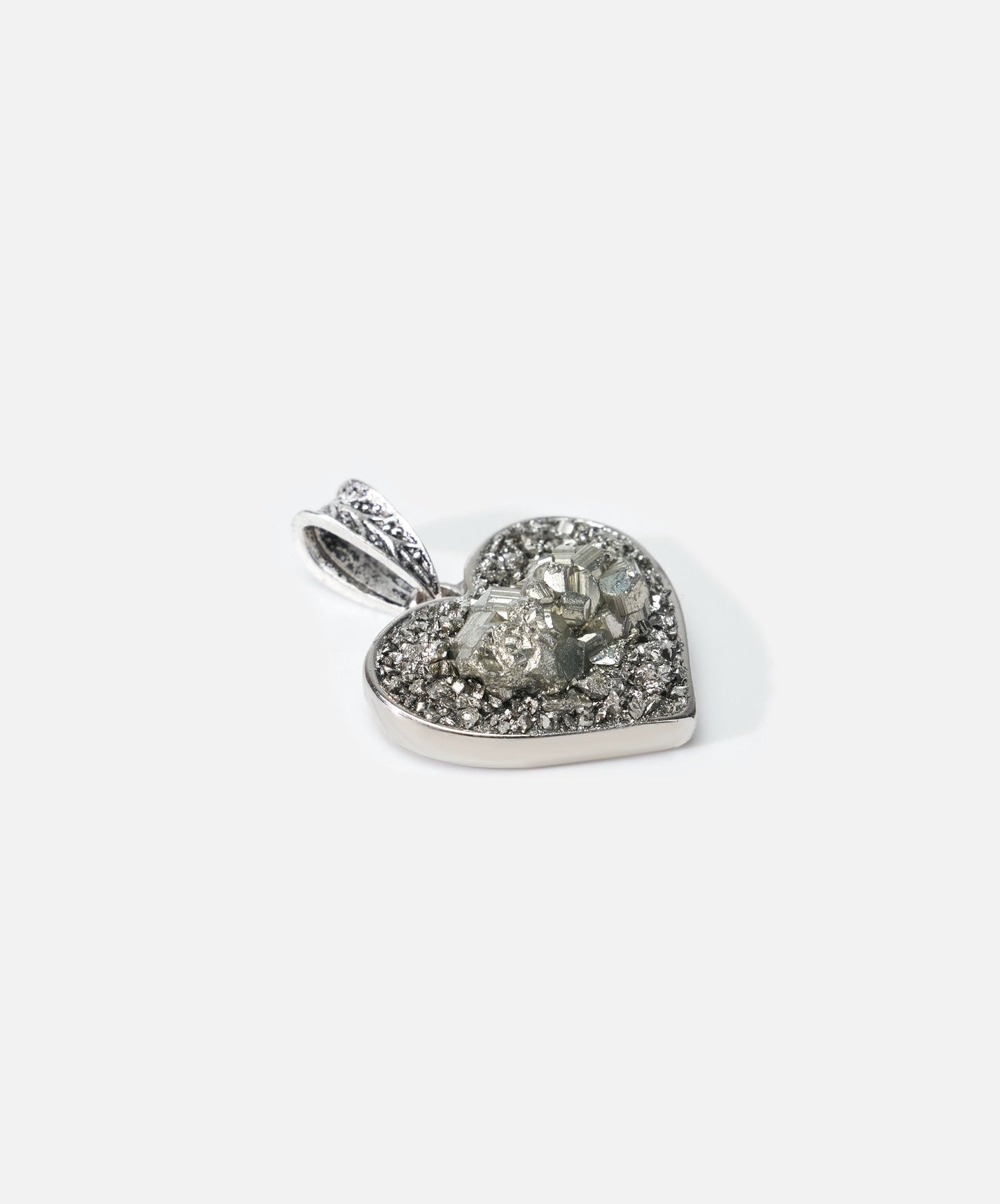 DIJE CORAZON DE PIRITA CRISTALIZADA