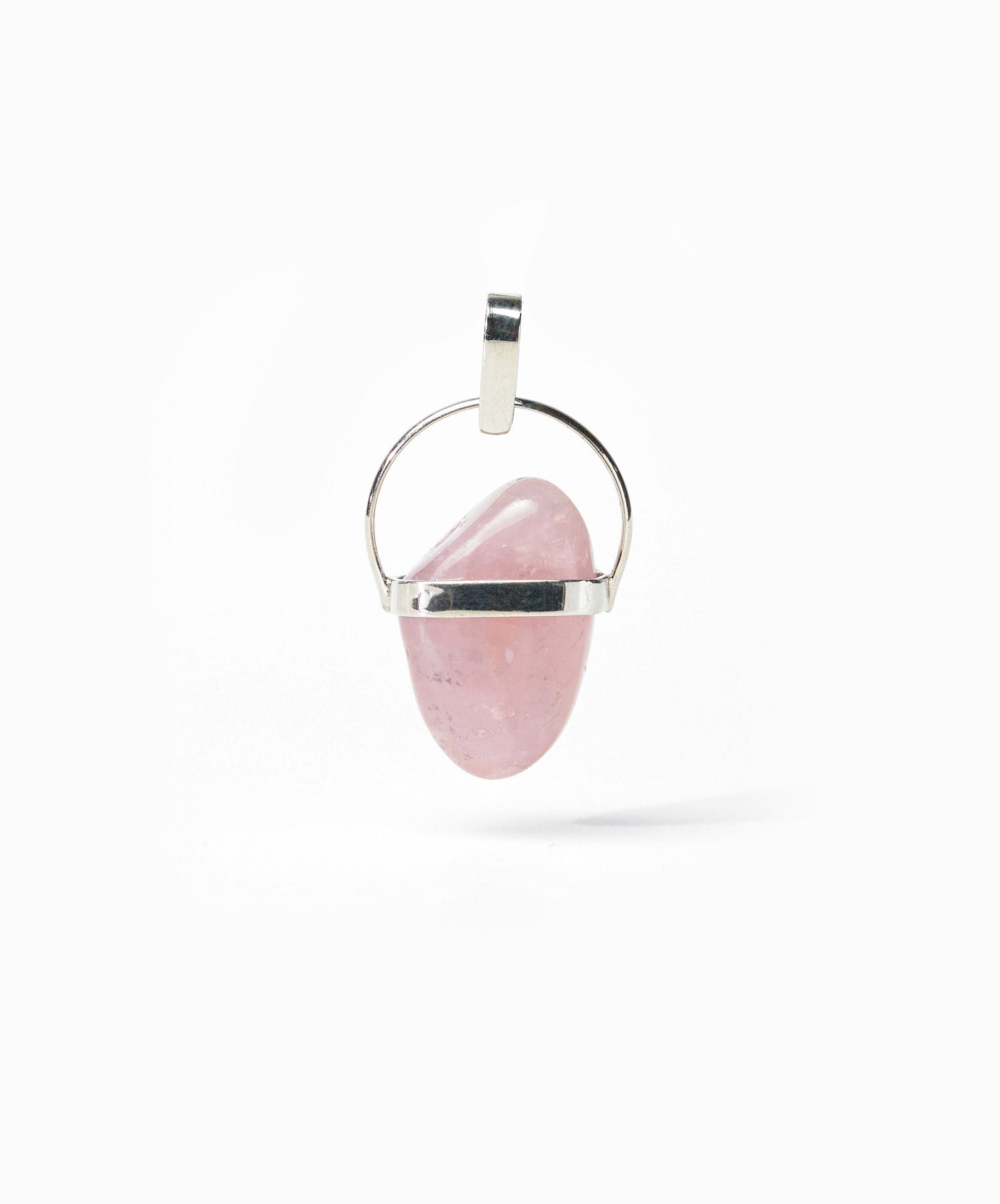 DIJE JAIPUR DE CUARZO ROSA ROLADO
