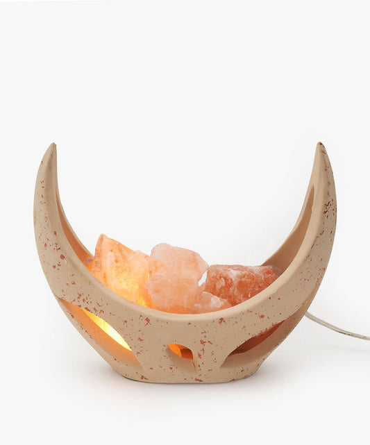 LAMPARA DE SAL EN CUENCO DE CERAMICA