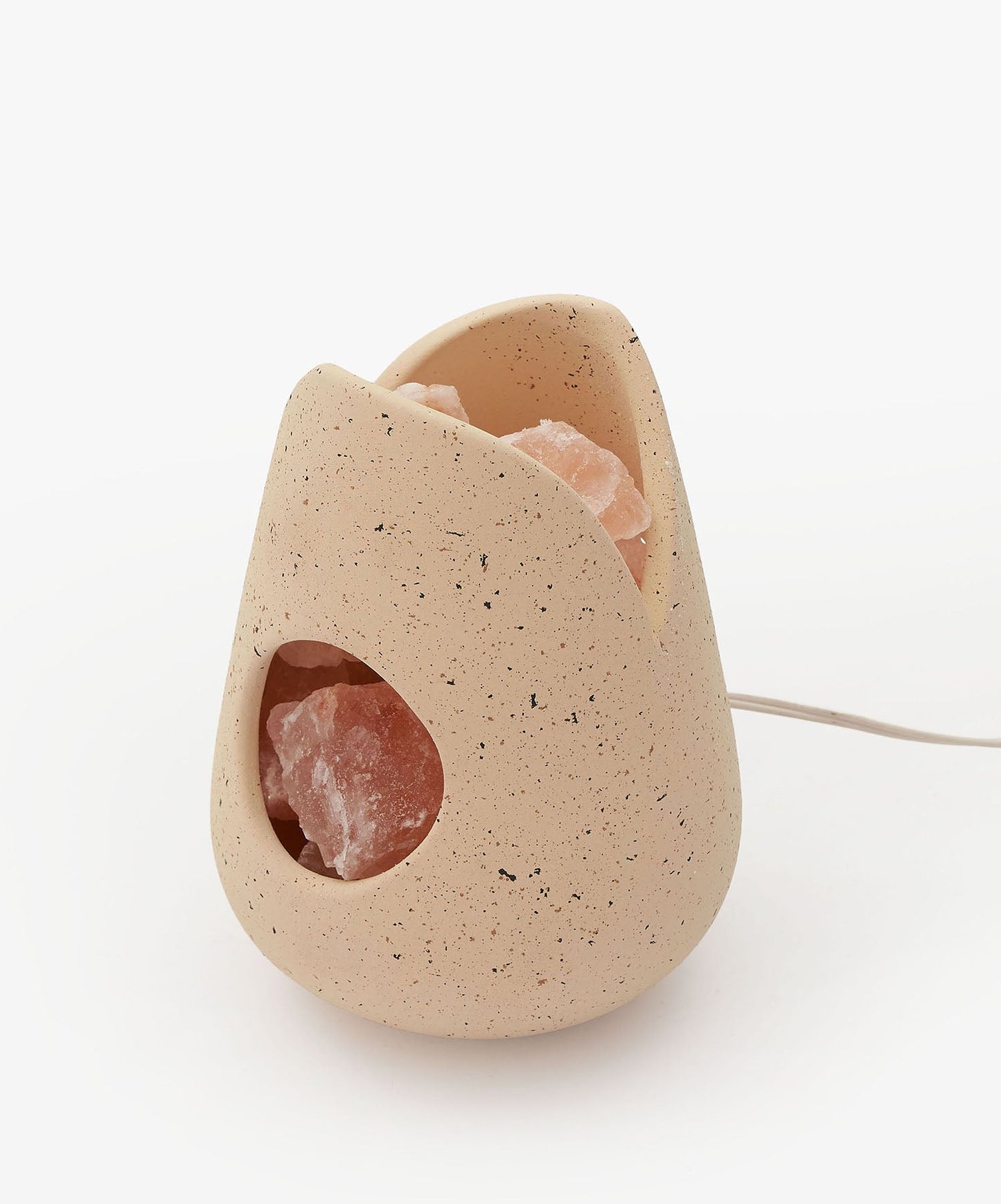 LAMPARA DE SAL EN CUENCO DE CERAMICA