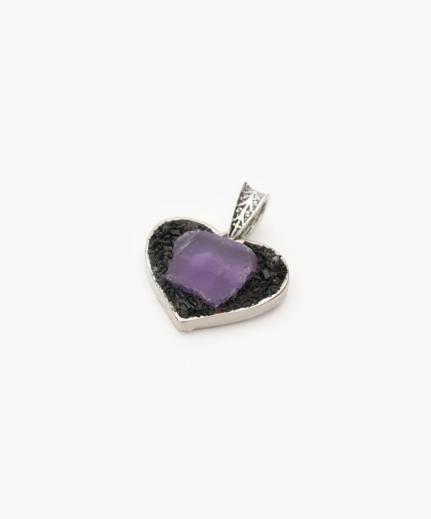DIJE CORAZON DE AMATISTA