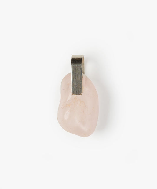 DIJE LAZO ANCHO DE CUARZO ROSA