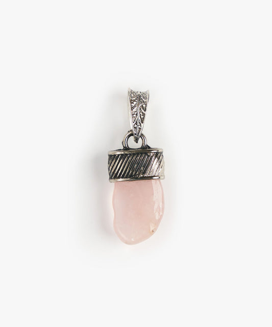 DIJE RAYITA DE CUARZO ROSA