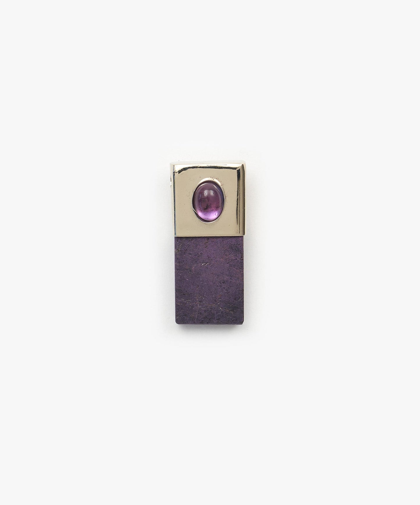 DIJE PENDRIVE DE PURPURITA CON CABUCHON