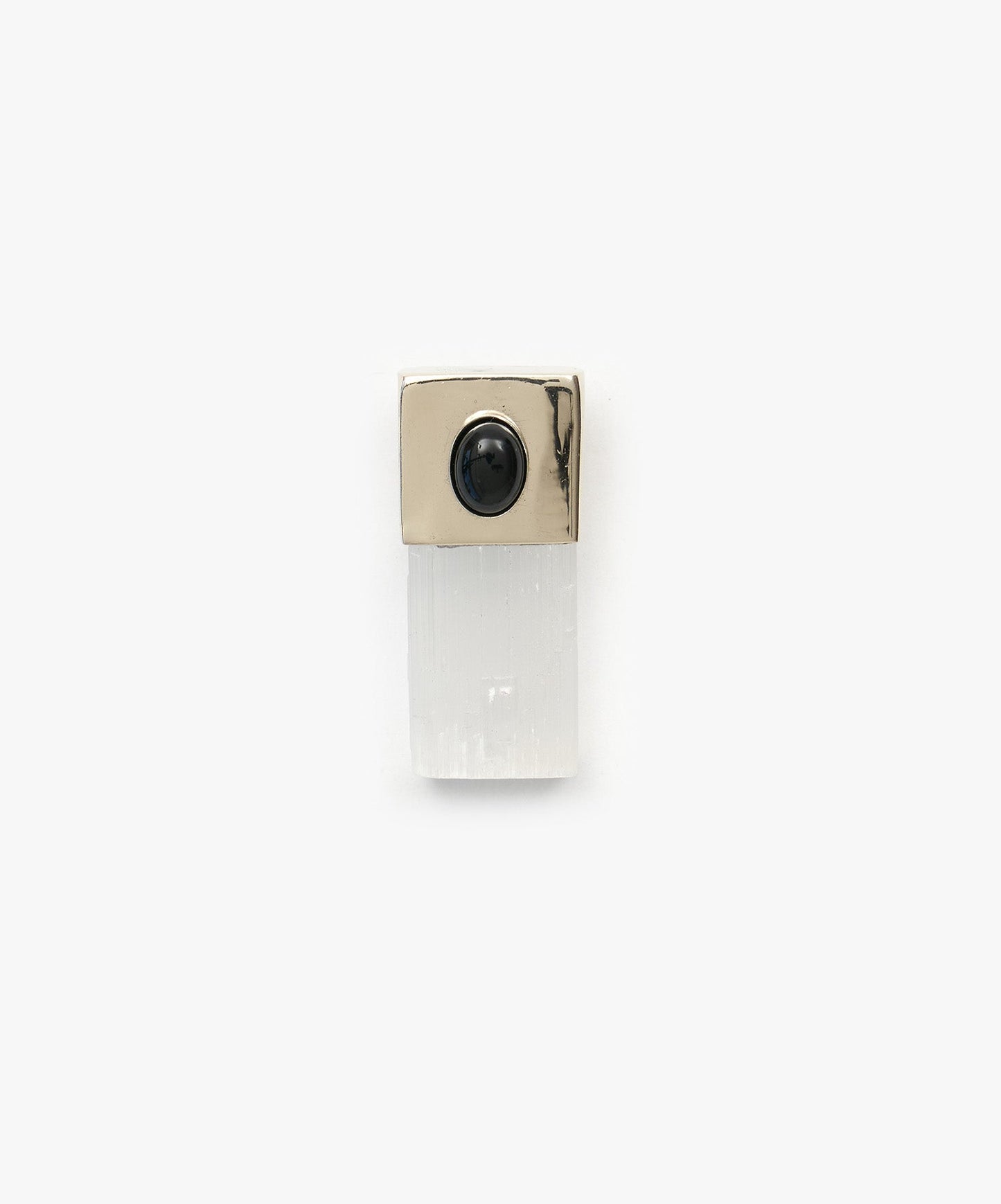 DIJE PENDRIVE DE SELENITA CON CABUCHON
