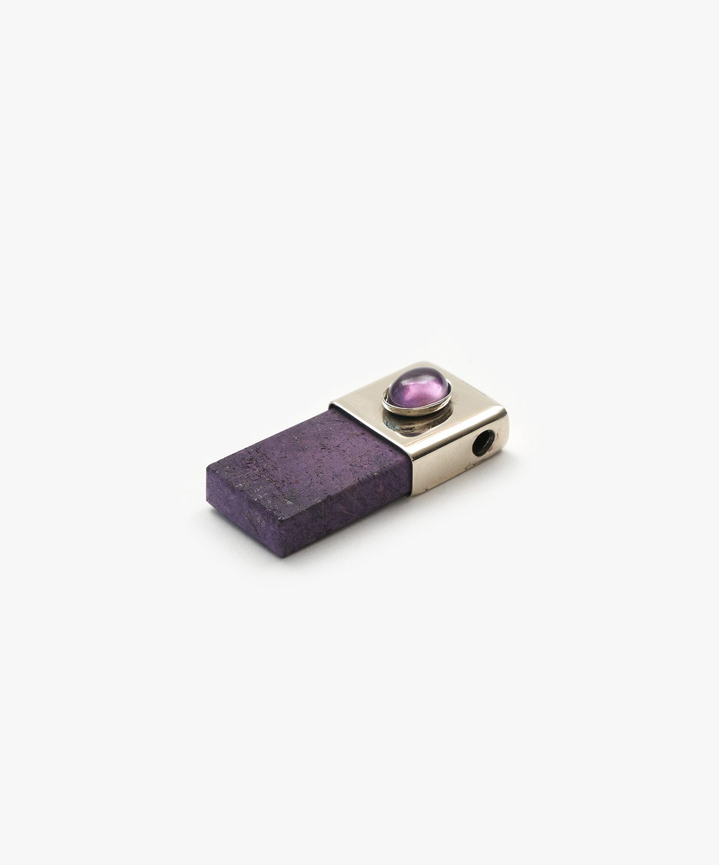 DIJE PENDRIVE DE PURPURITA CON CABUCHON