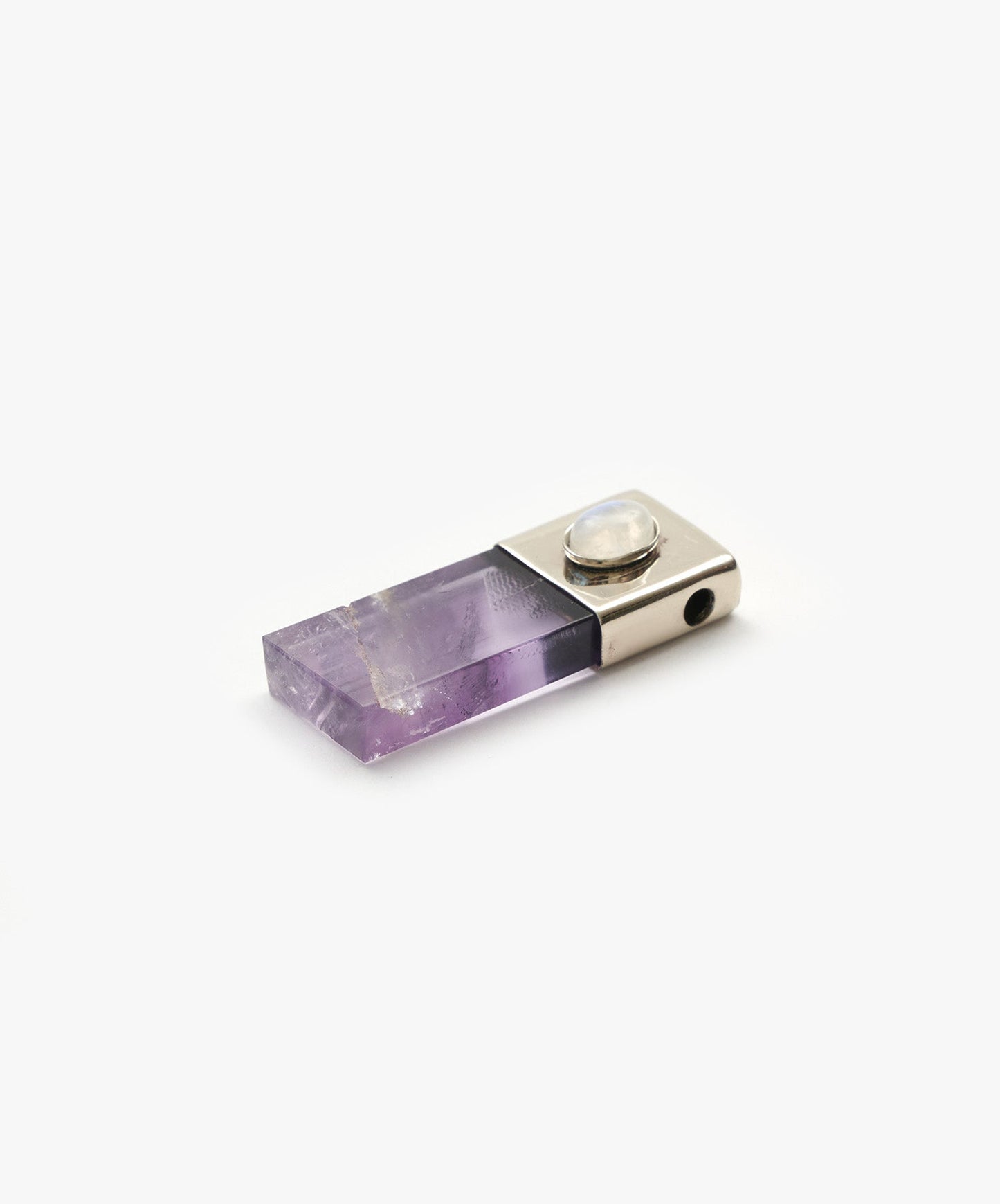 DIJE PENDRIVE DE AMATISTA CON CABUCHON