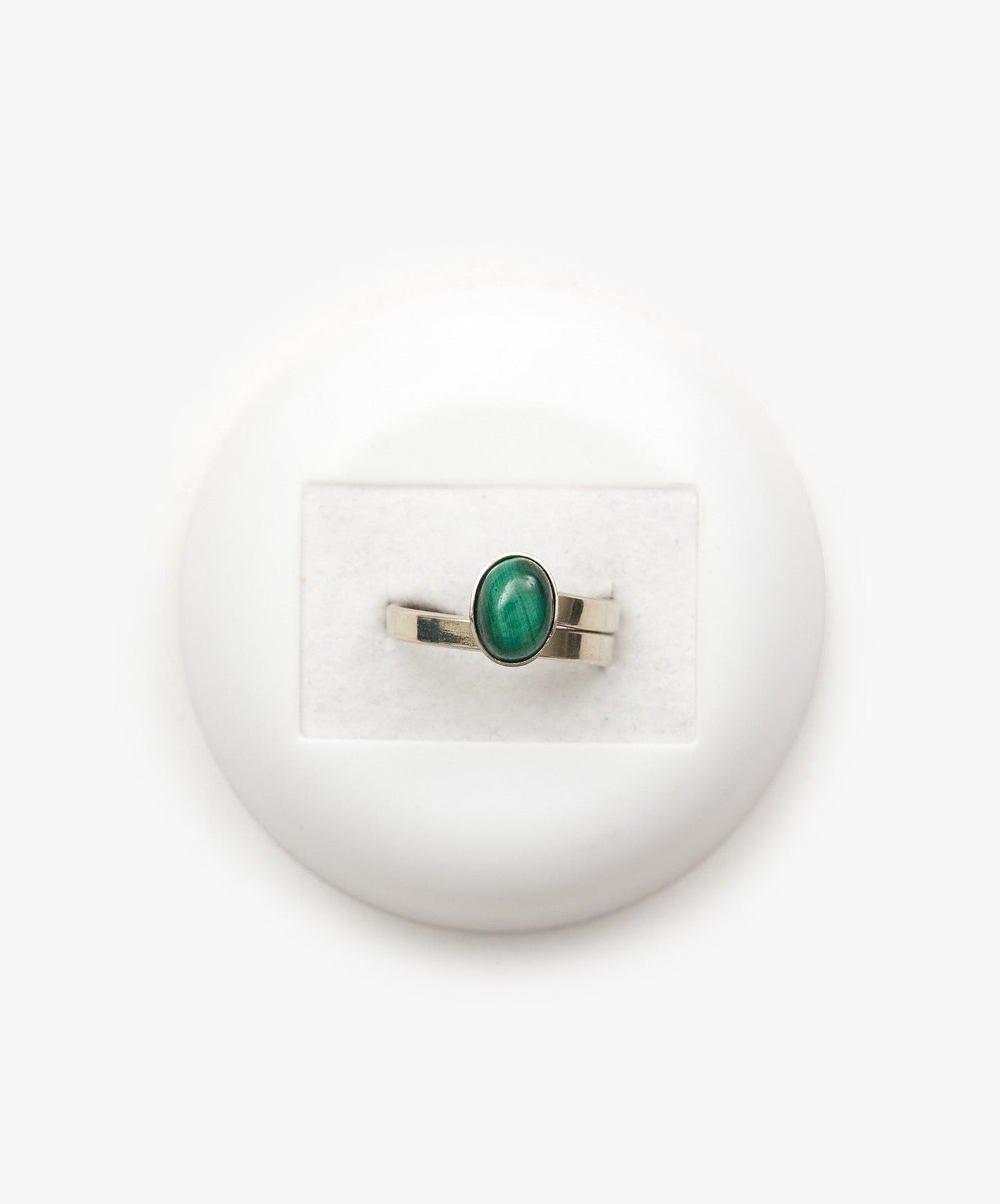 ANILLO CAZUELA SIMPLE DE MALAQUITA
