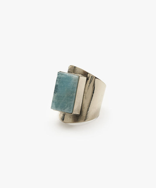 ANILLO REC DE AMAZONITA