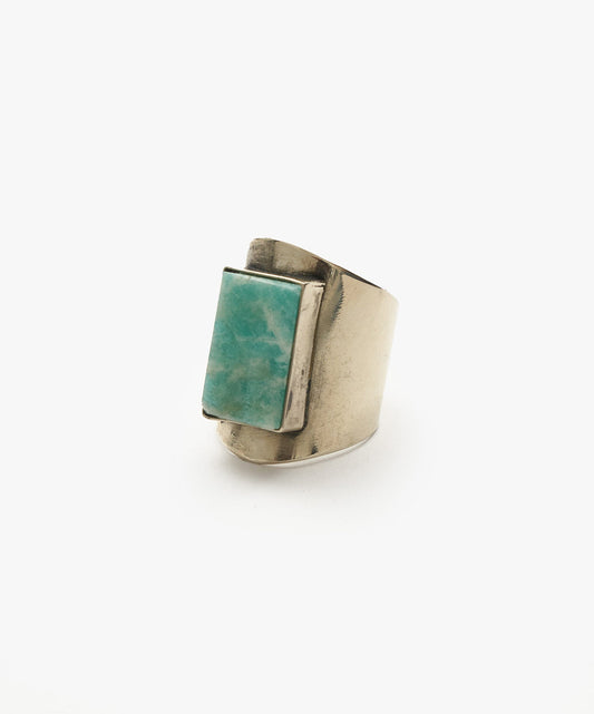 ANILLO REC DE AMAZONITA