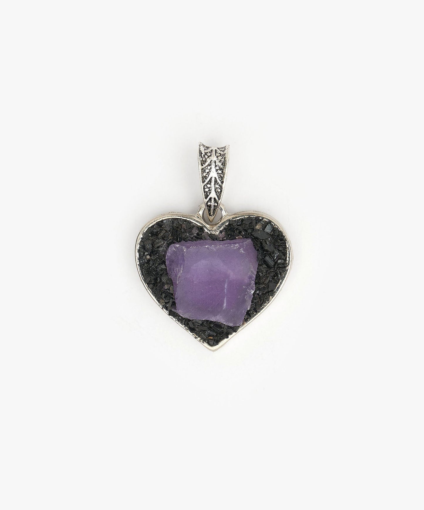 DIJE CORAZON DE AMATISTA