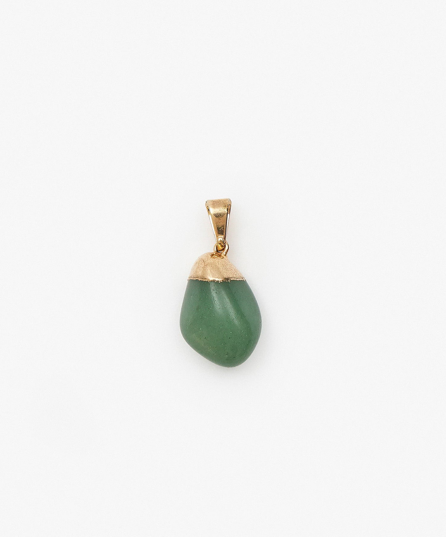 DIJE CON BAÑO DE ORO ROLADAS CUARZO VERDE