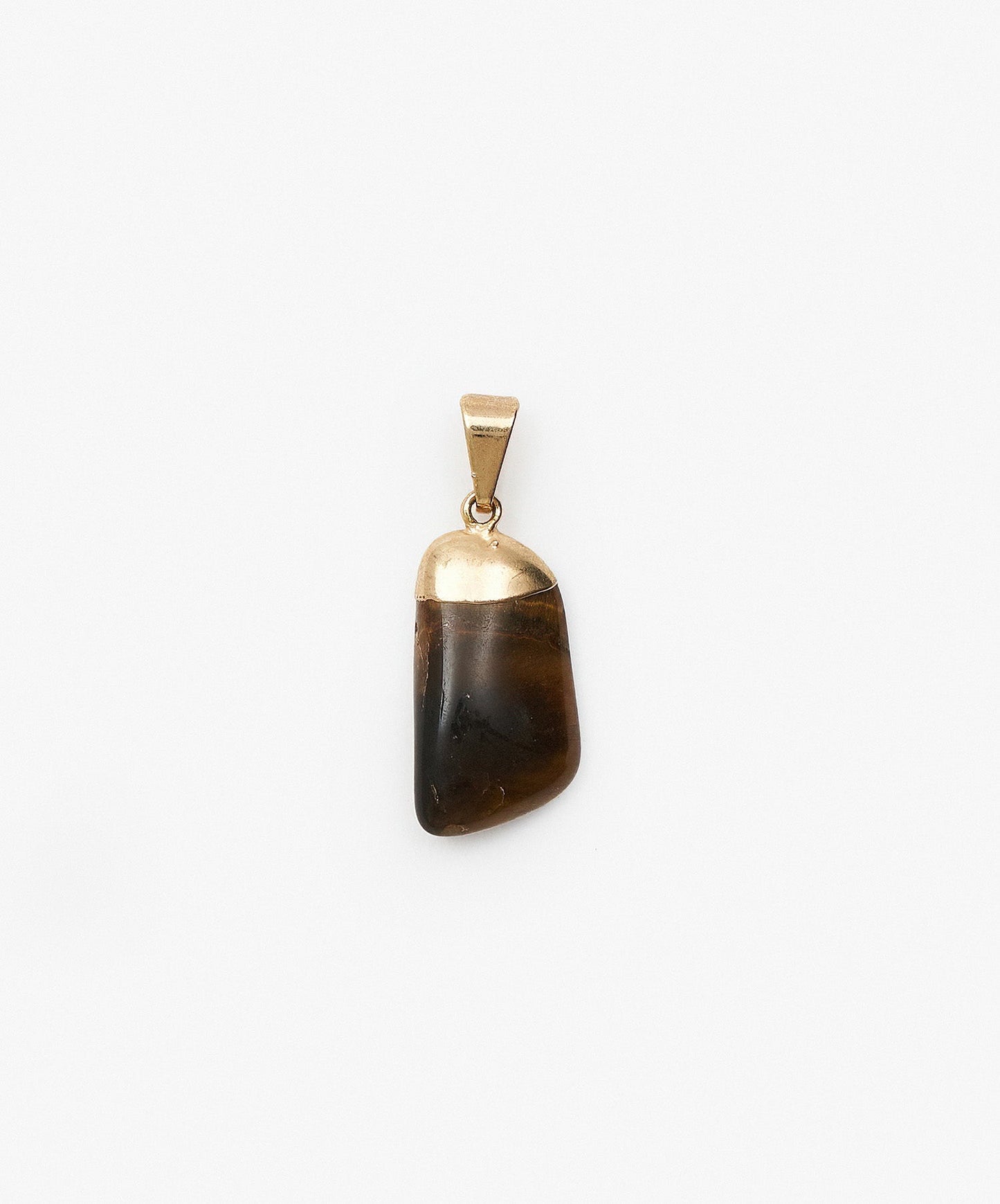 DIJE CON BAÑO DE ORO ROLADAS OJO DE TIGRE