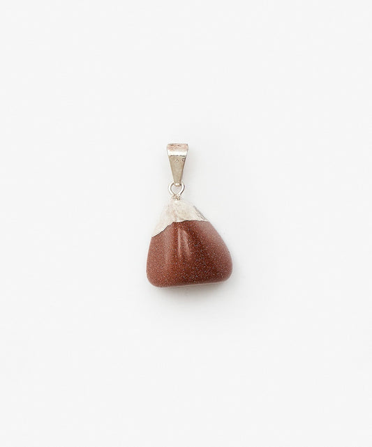 DIJE CON BAÑO DE PLATA ROLADAS DE LLUVIA DE ORO-GOLDSTONE