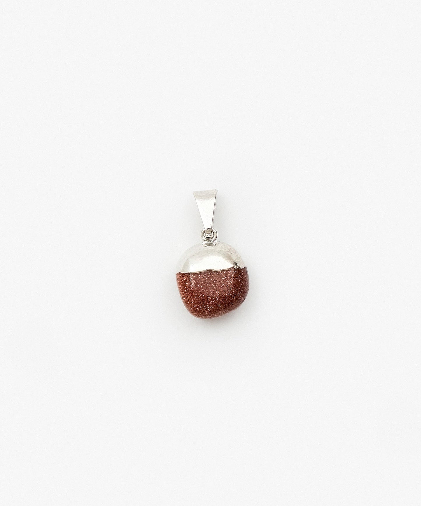 DIJE CON BAÑO DE PLATA ROLADAS DE LLUVIA DE ORO-GOLDSTONE