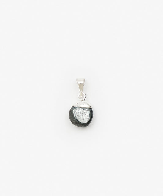 DIJE CON BAÑO DE PLATA ROLADAS DE HEMATITE