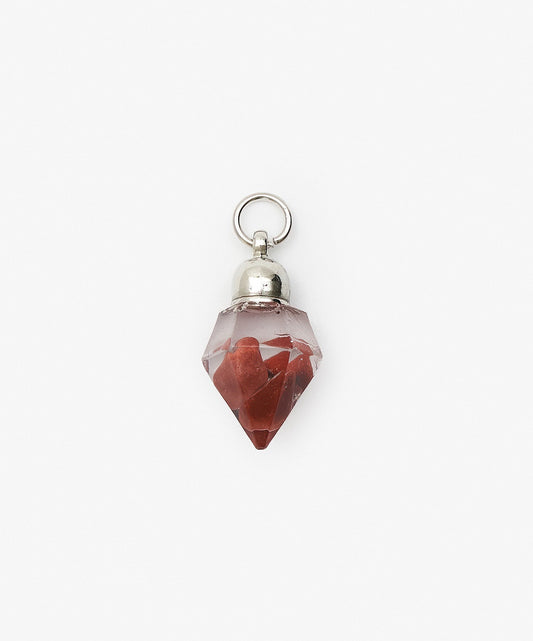 DIJE PENDULO DE RESINA JASPE ROJO
