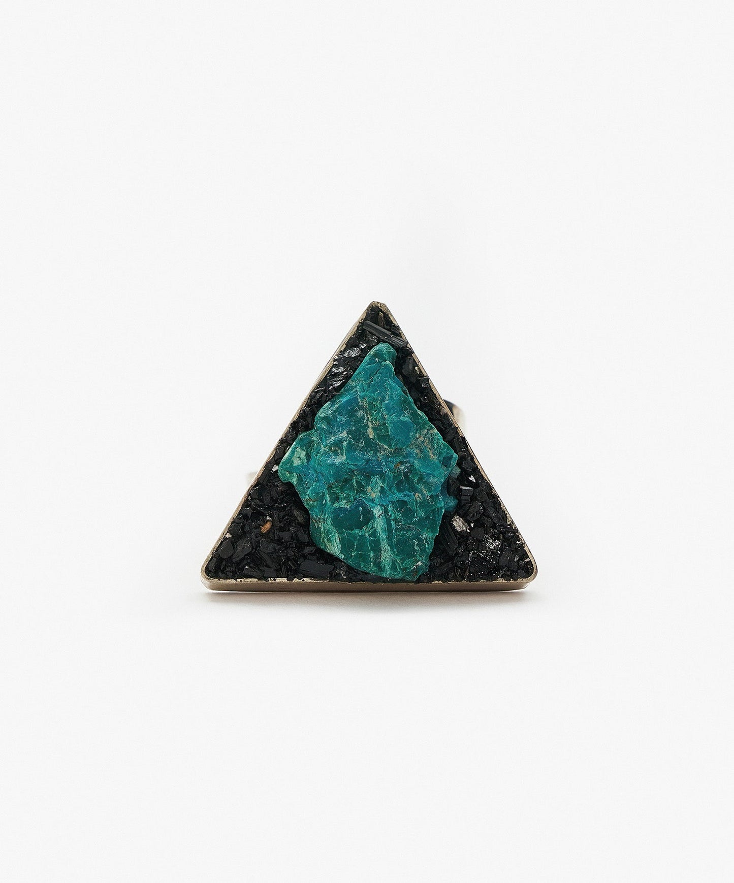 ANILLO GEOMETRICO TRIANGULO DE CRISOCOLA
