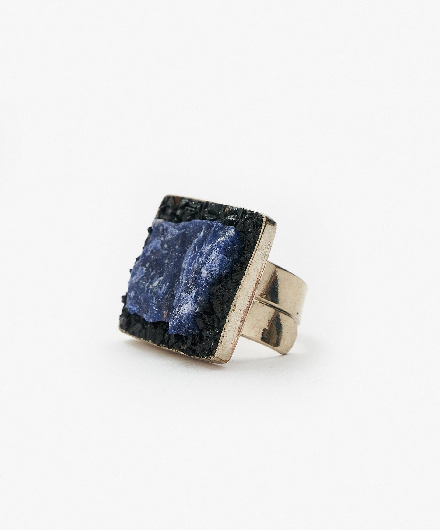 ANILLO GEOMETRICO CUADRADO DE SODALITA