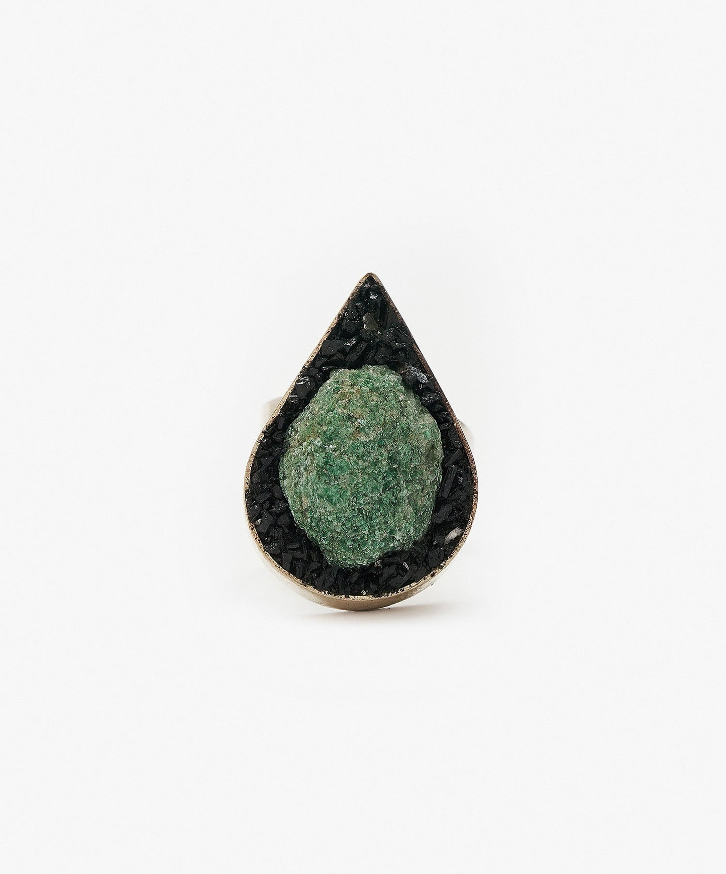 ANILLO GEOMETRICO GOTA DE FUCHSITA