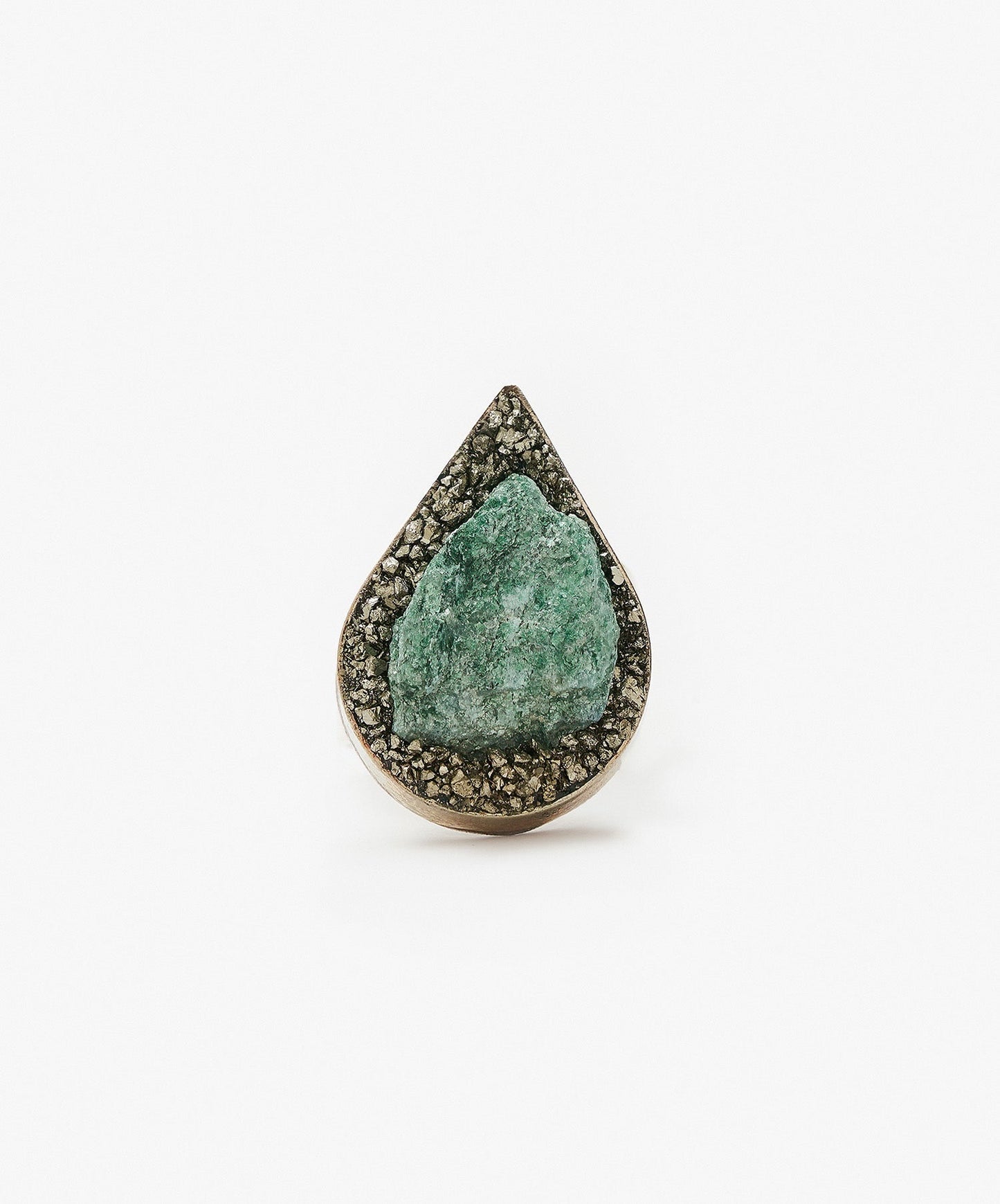 ANILLO GEOMETRICO GOTA DE FUCHSITA