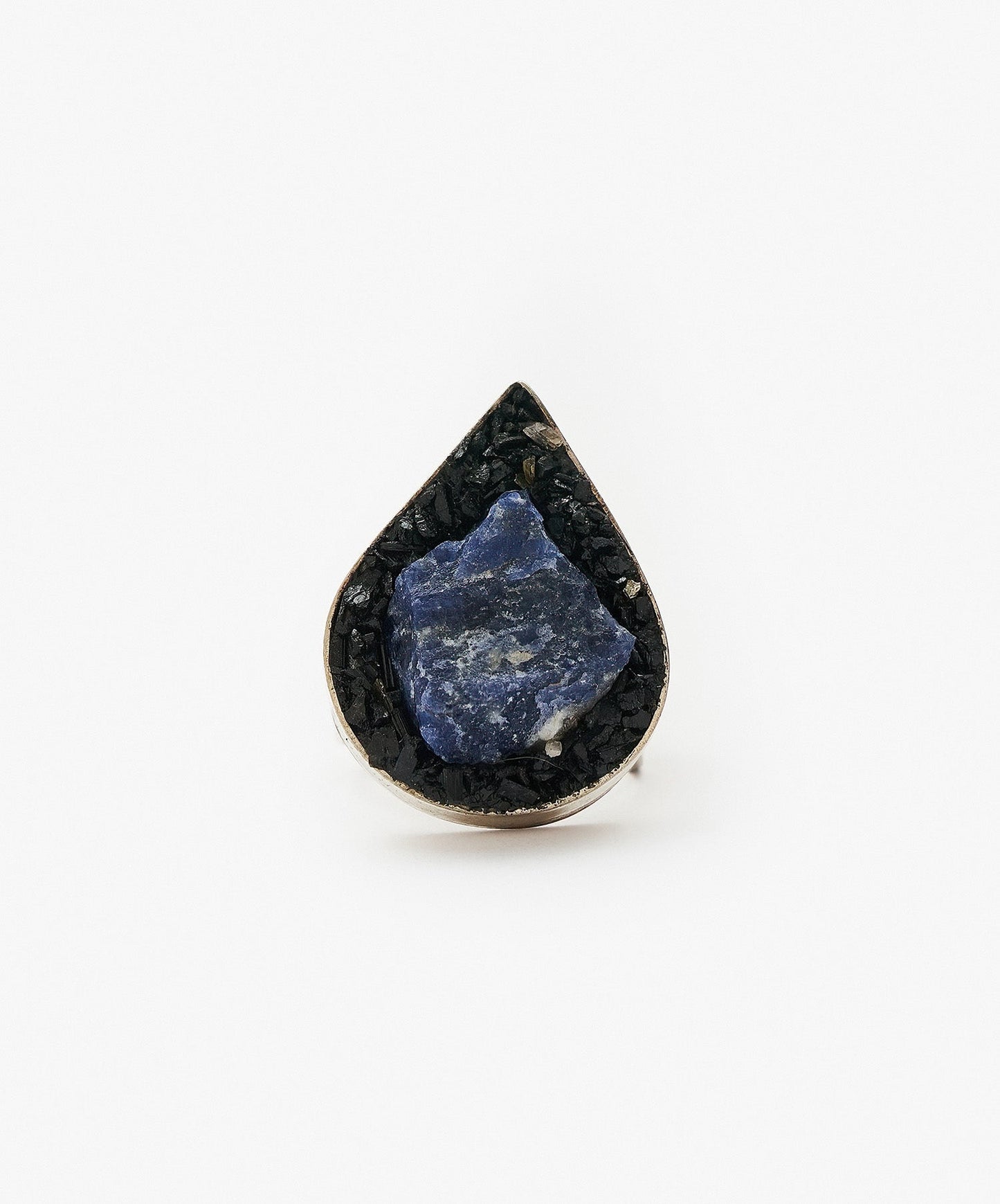 ANILLO GEOMETRICO GOTA DE SODALITA