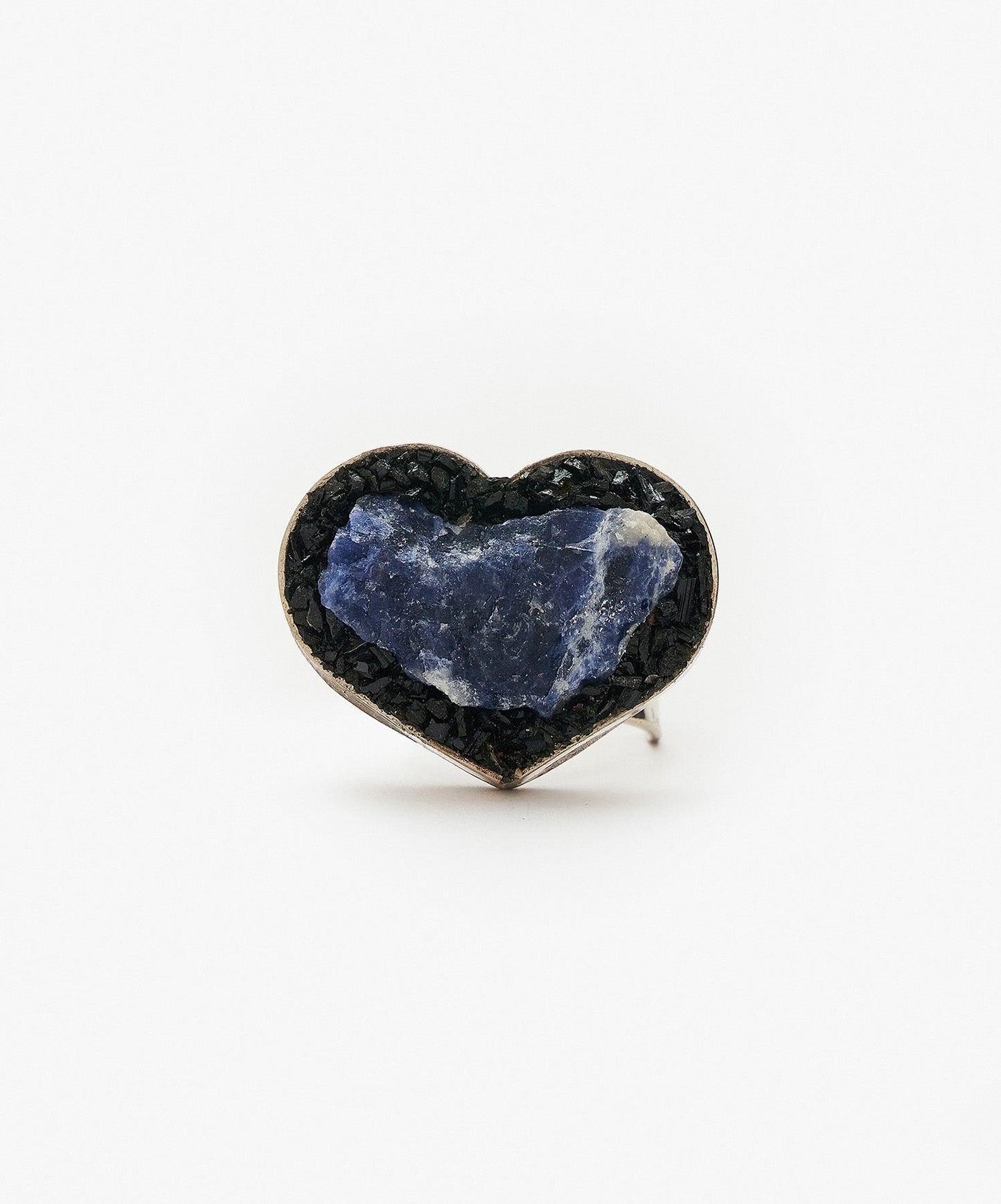 ANILLO GEOMETRICO CORAZON DE SODALITA