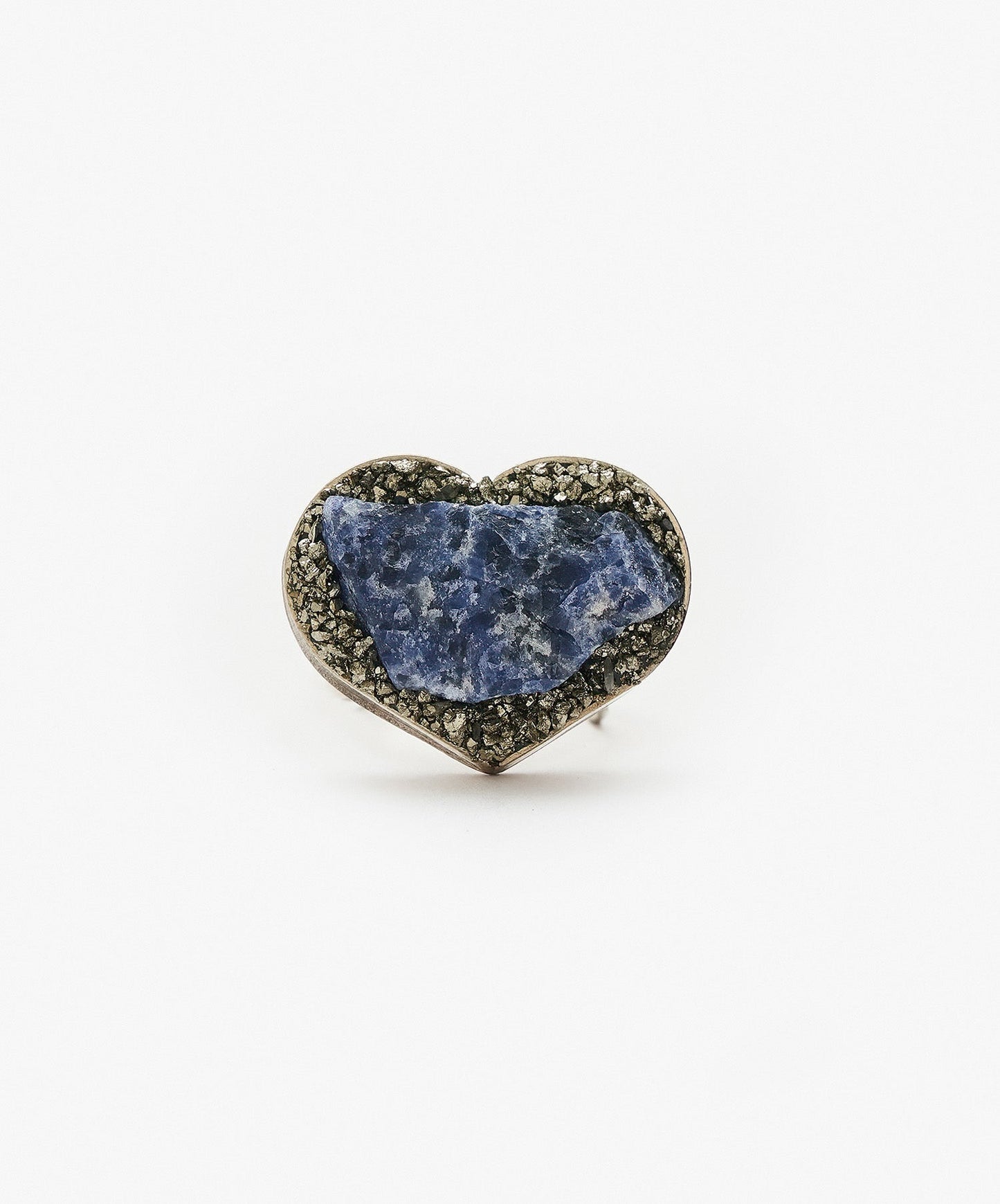 ANILLO GEOMETRICO CORAZON DE SODALITA