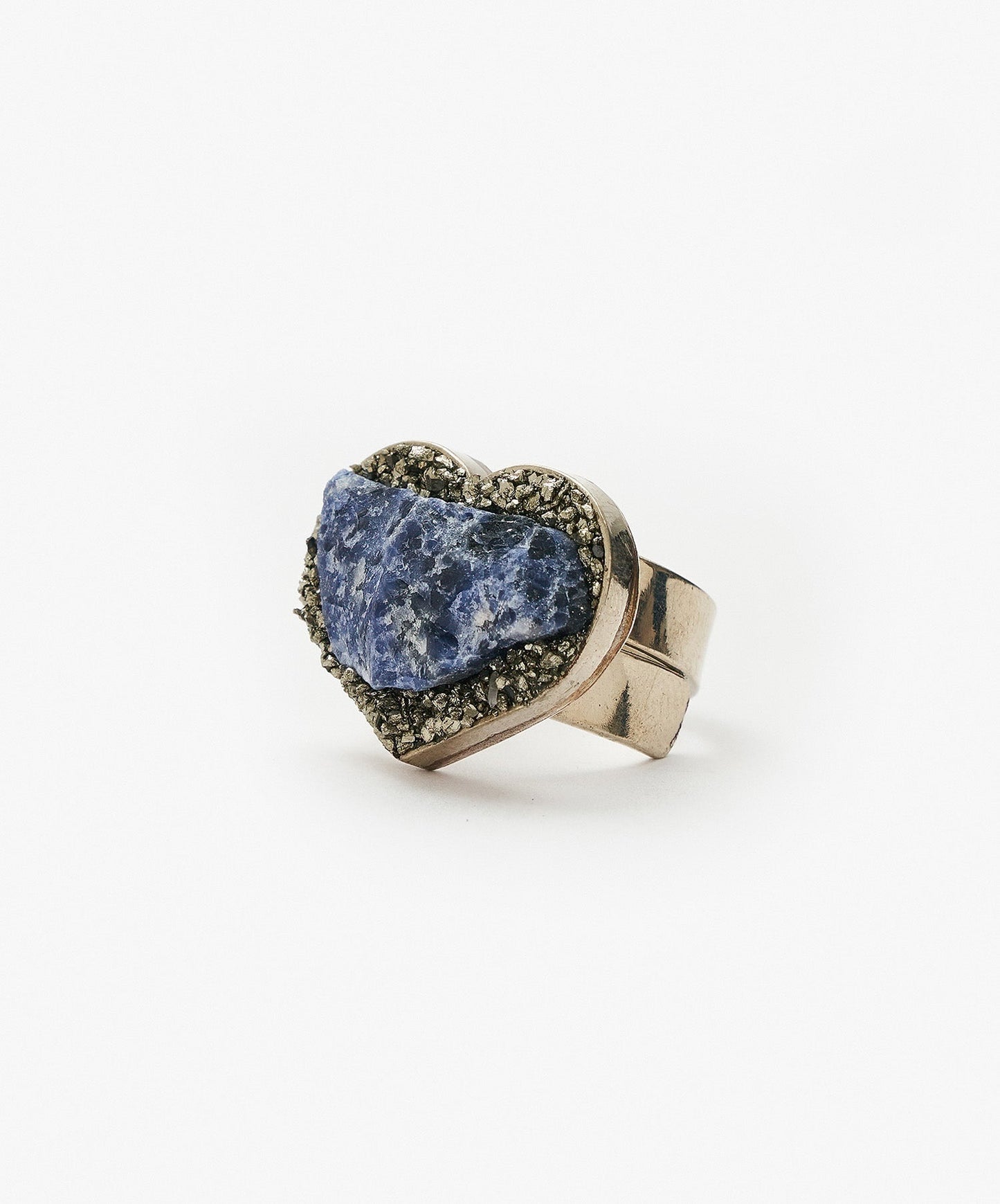 ANILLO GEOMETRICO CORAZON DE SODALITA