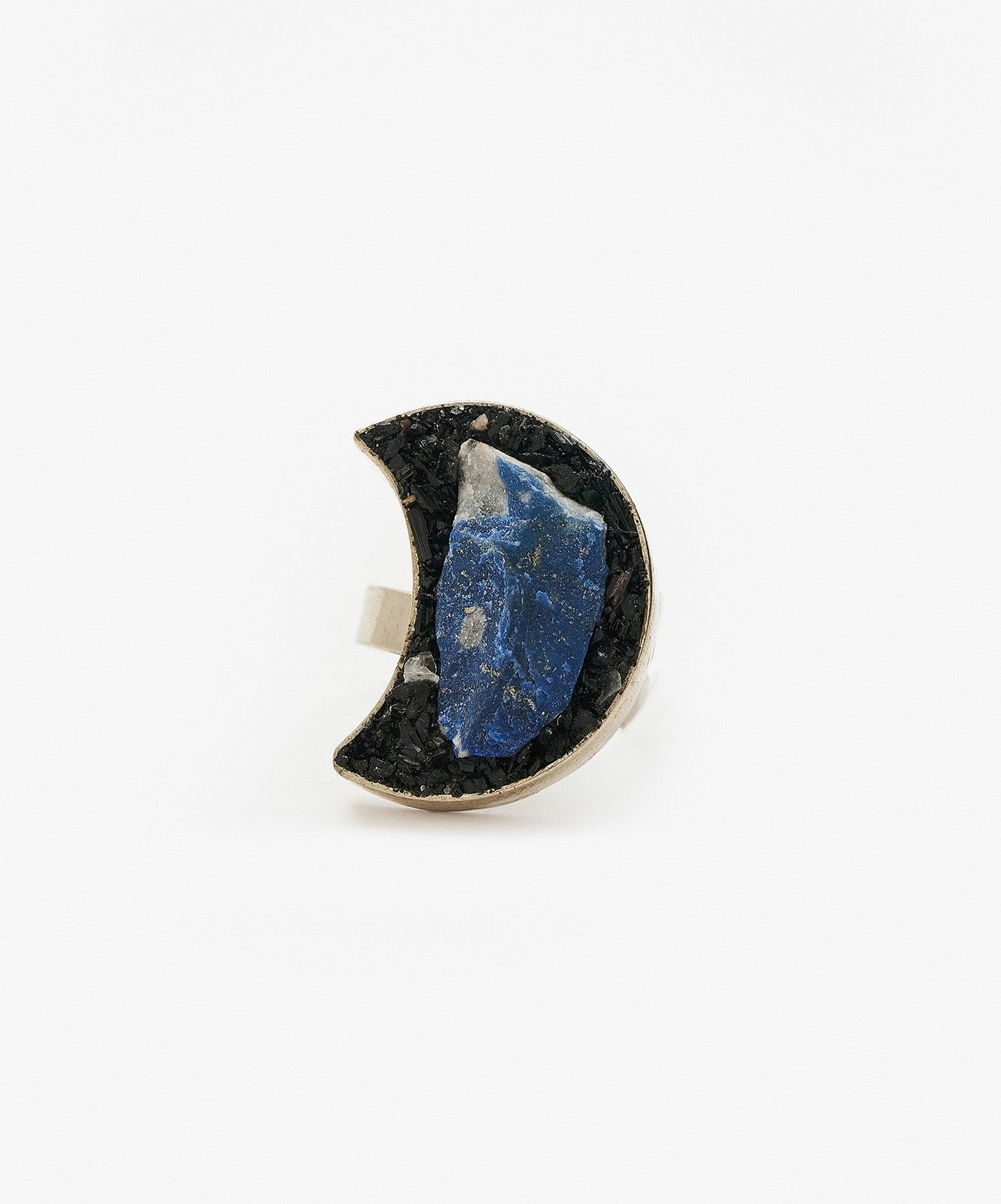ANILLO GEOMETRICO LUNA DE LAPIZLAZULI
