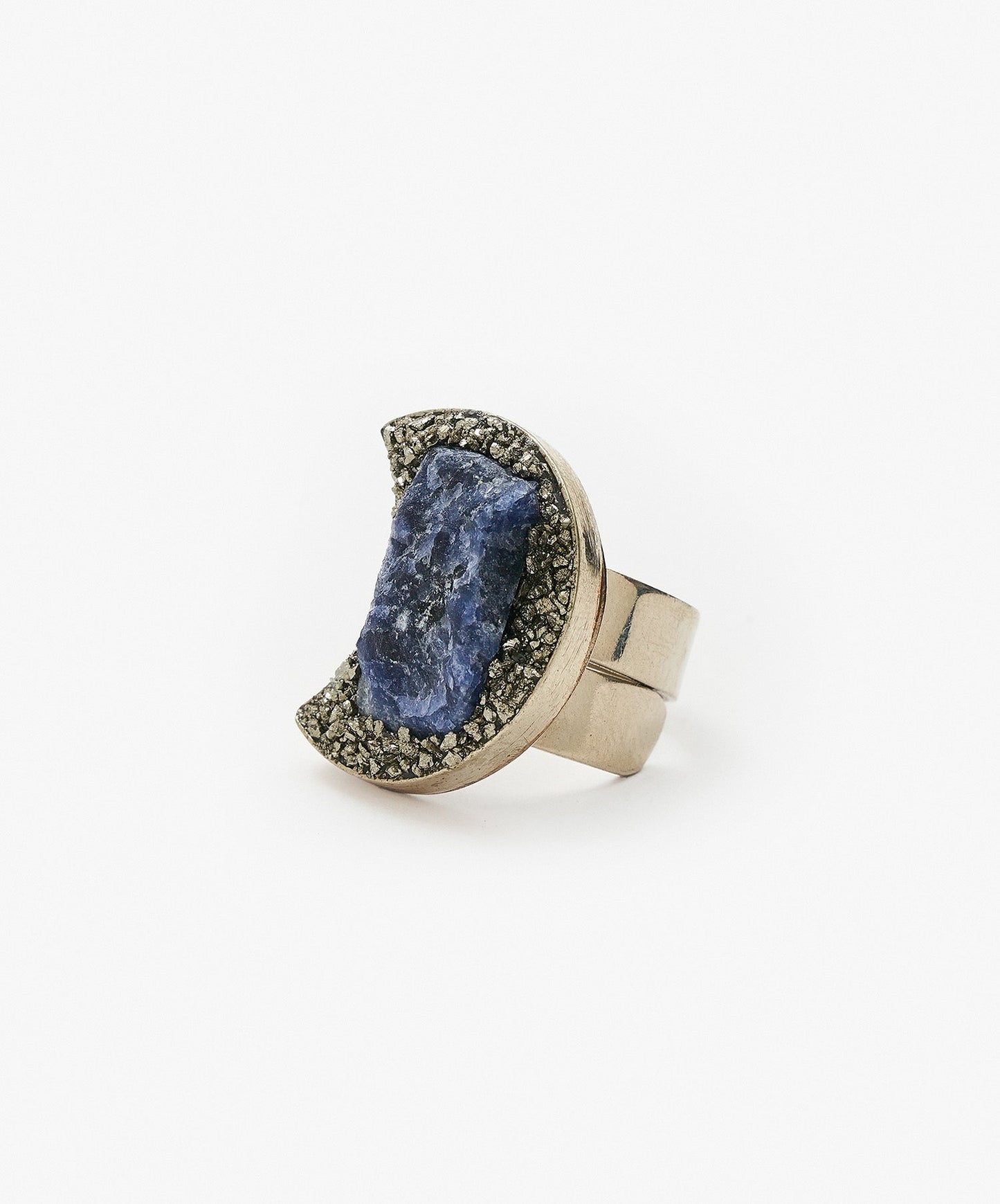 ANILLO GEOMETRICO LUNA DE SODALITA