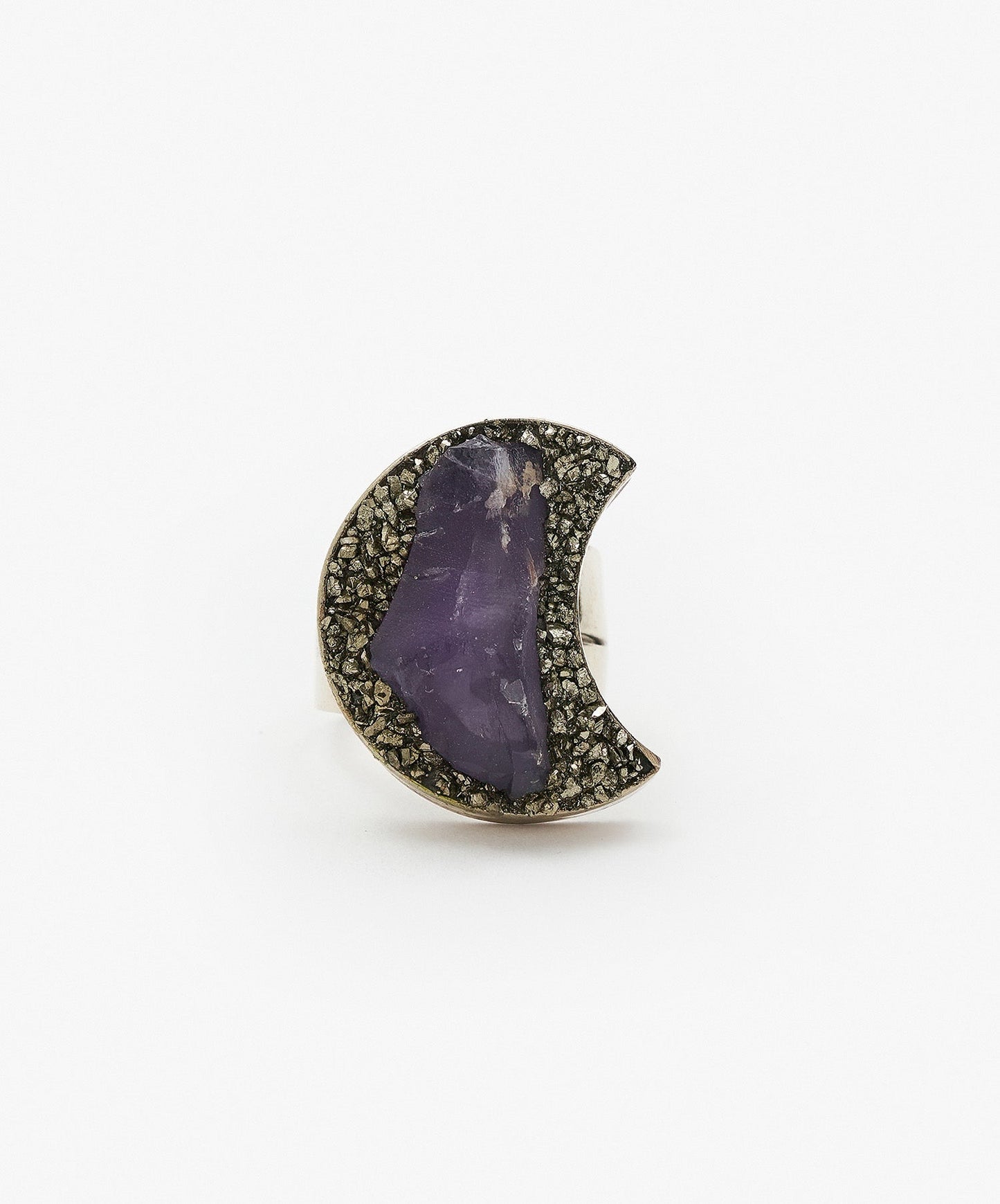 ANILLO GEOMETRICO LUNA DE AMATISTA