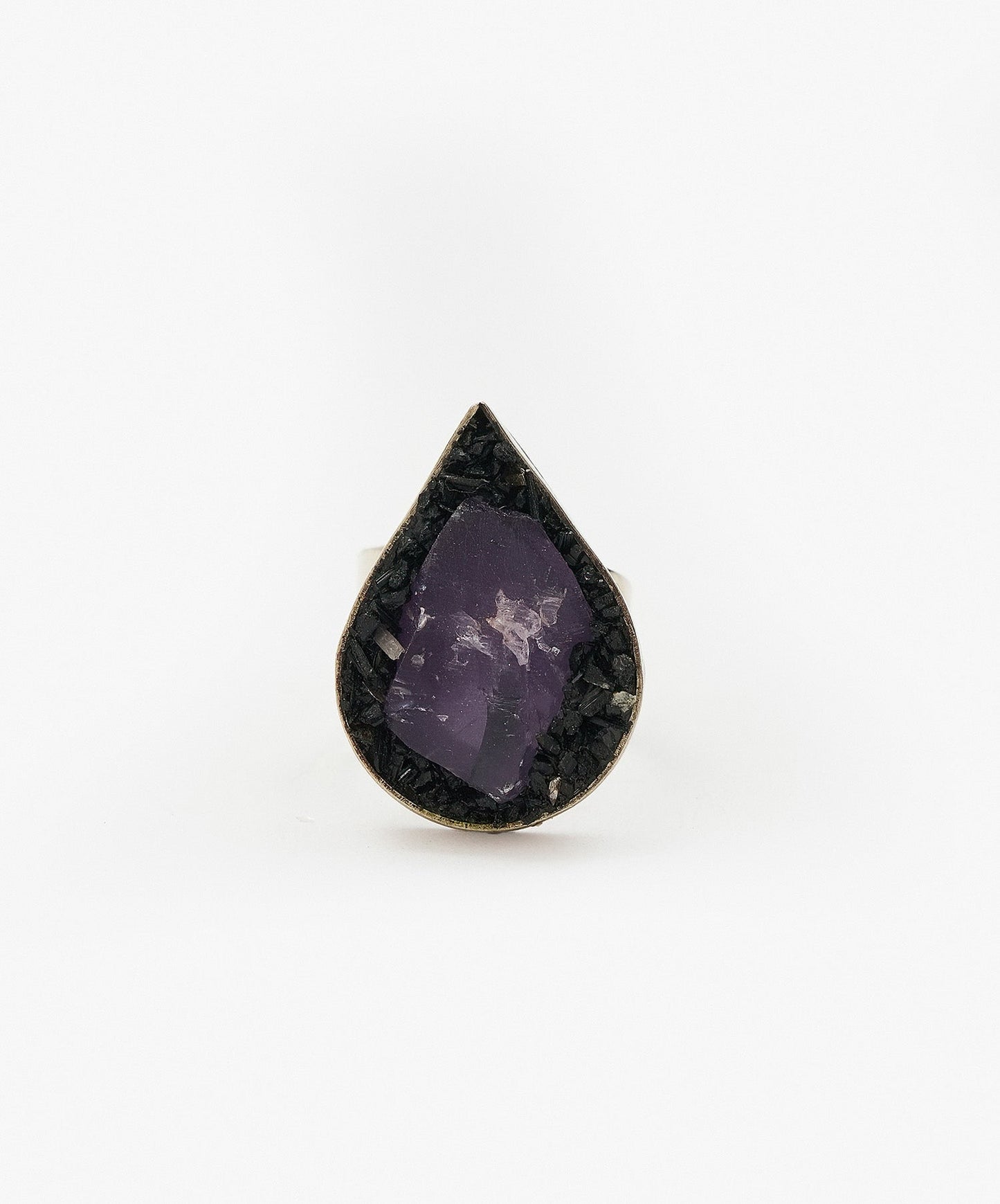 ANILLO GEOMETRICO GOTA DE AMATISTA