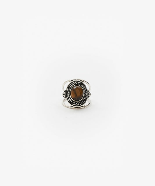 ANILLO TARUMI DOBLE DE OJO DE TIGRE