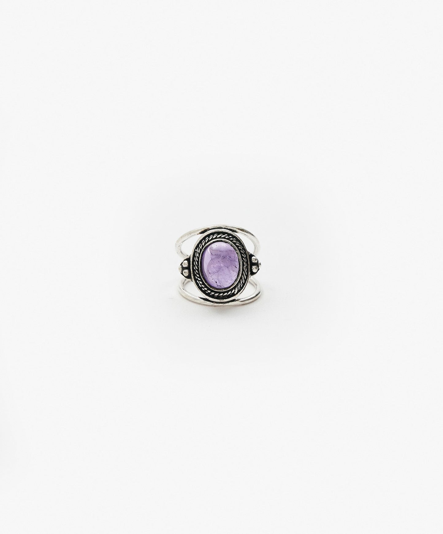 ANILLO TARUMI DOBLE DE AMATISTA
