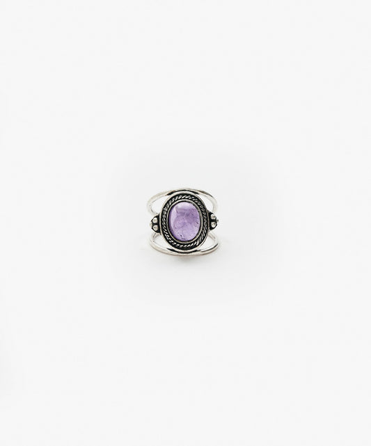 ANILLO TARUMI DOBLE DE AMATISTA