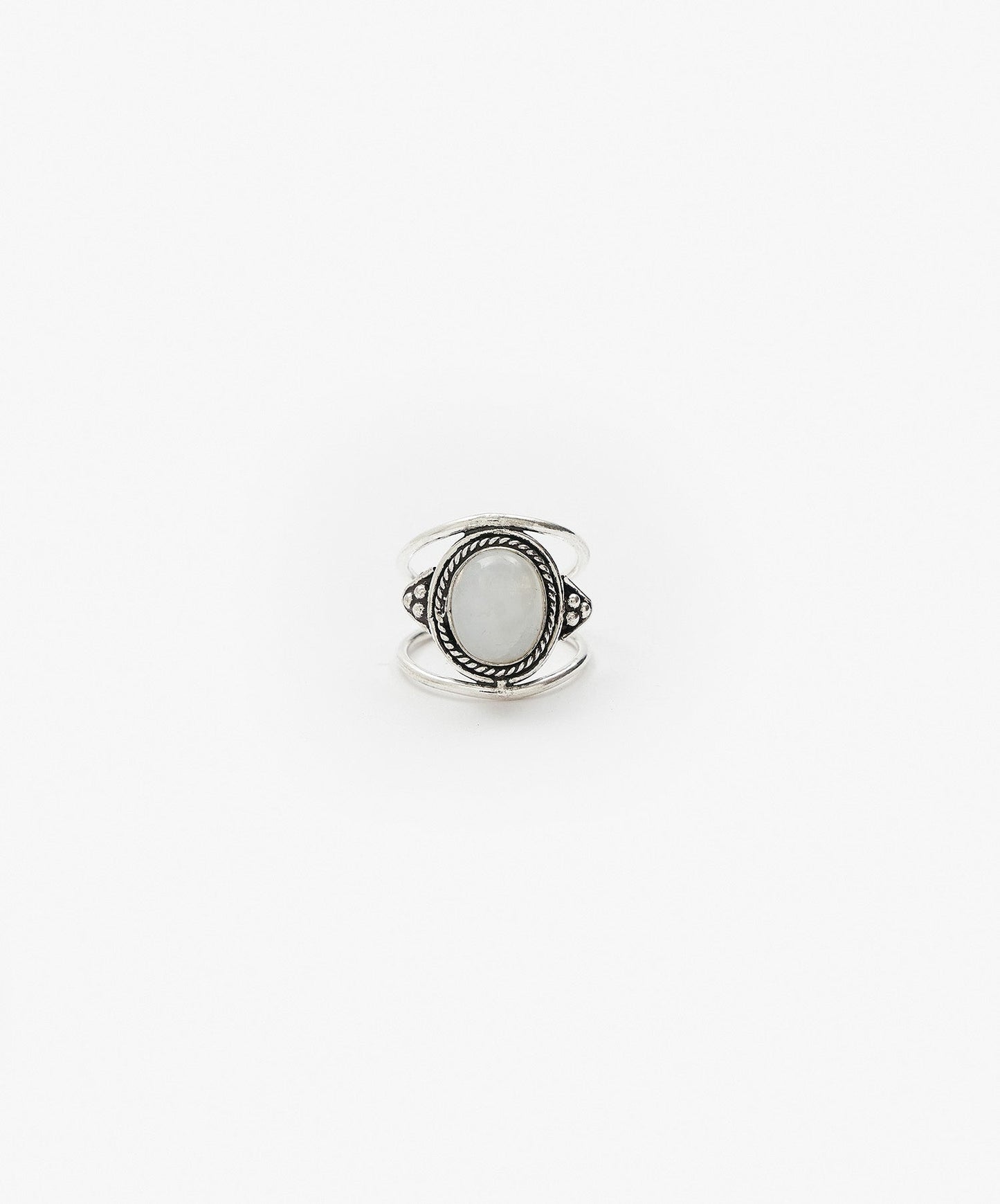ANILLO TARUMI DOBLE DE PIEDRA DE LA LUNA